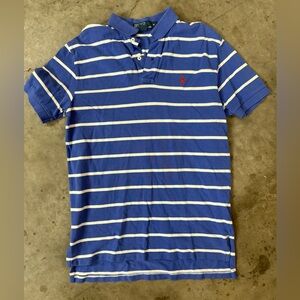 Blue Striped Men’s Polo Shirt - M